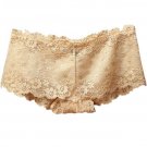 Women Lace Panties Lingerie Cotton Underwear Briefs Knickers Beige
