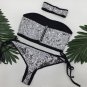 Sexy Women Halter Bandage Suit Bling Sequin Underwear Set