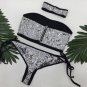 Sexy Women Halter Bandage Suit Bling Sequin Underwear Set