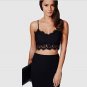 Women Translucent Underwear Sheer Lace Condole belt Strap Lingerie Bra Tops BK