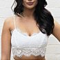 Women Translucent Underwear Sheer Lace Condole belt Strap Lingerie Bra Tops BK