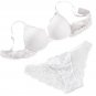 Women Push Up Lace Padded Bra Set Embroidery Underwear BK/70A