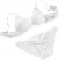 Women Push Up Lace Padded Bra Set Embroidery Underwear BK/70A