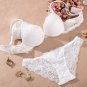 Women Push Up Lace Padded Bra Set Embroidery Underwear BK/70A