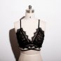 Women Boho Translucent Underwear Sheer Lace Frenum Strap Lingerie Bra Top L
