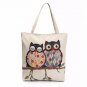 bags Women Owl Printed Canvas Tote Casual Beach Bags Women Shopping Bag Handbags