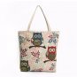 bags Women Owl Printed Canvas Tote Casual Beach Bags Women Shopping Bag Handbags
