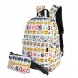 Backpack with a samll bag Women Leisure Emoji Backpacks Printing Bags for Teenage Girls