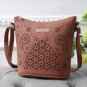 leather woman bag cross body  Messenger Bag small high quality Satchel Hollow Out Shoulder Bag #5M