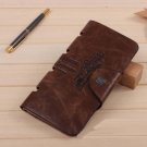Wallets For carteras mujer 2016 Mens Leather Long Vintage  Wallet Pockets ID Bifold Purse Brown Card