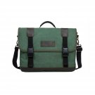 ECOSUSI Vintage 14.7-inch Canvas Messenger Bag Military Shoulder Laptop Bag for Men