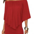 Multiple Dressing Layered Red Mini Dress