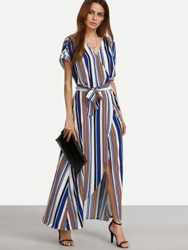 Lace up Split Women\'s Maxi Dress