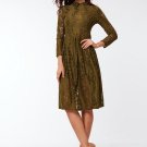 Long Sleeve Turtle Neck Women\'s Lace Dress