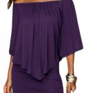 Multiple Dressing Layered Purple Mini Dress