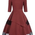 Lace Patchwork Tiered Women\'s Day Dress