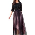 Color Block Lace Asym Women\'s Maxi Dress