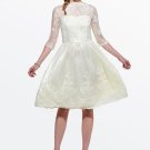 A-Line Half Sleeve Women\'s Lace Dress