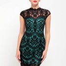 Cap Sleeve Open Back Women\'s Lace Dress