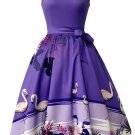 Purple Sleeveless Lace up Women\'s Day Dress