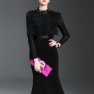 Black Lace Patchwork Women\'s Sheath Dress