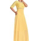 Lace Patchwork Half Sleeve Women\'s Maxi Dress