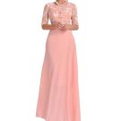 Rhinestones Decorated Lace up Women\'s Maxi Dress