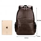 Preppy Style Solid College Student Backpack Casual Men Back Pack High Quality Brand Men Leather Book