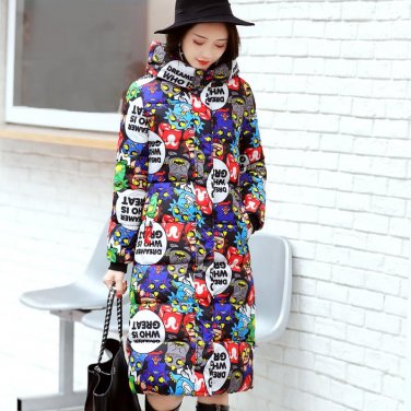 Hooded Women\'s Long Jacket 2017 Womens Parka Coats Miegofce Women Long Coat Winter Jacket Women War