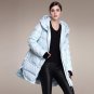 Female winter Women\'s hooded down jacket long coat winter Thick solid color long sleeves large size