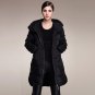 Female winter Women\'s hooded down jacket long coat winter Thick solid color long sleeves large size