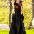 Sleeveless Embroidery Women\'s Maxi Dress
