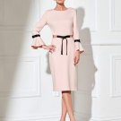 Bell Sleeve Bowknot Women\'s Sheath Dress