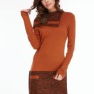 Knee-Length Long Sleeve Women\'s Sweater Dress