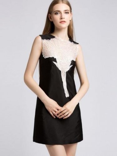 Sleeveless See-Through Women\'s Day Dress