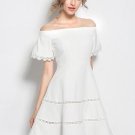 Back Zipper Slash Neck Women\'s Day Dress