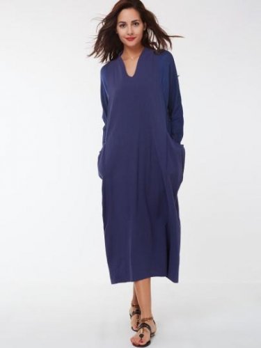 Royal Blue Straight Women\'s Maxi Dress