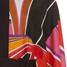 Asymmetric Color Block Belt Women\'s Long Sleeve Dress