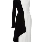 Turtle Neck Double-Layered Striped Women\'s Sheath Dress