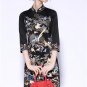 Plus Size XXXL Ethnic Style Embroidery Flower Dress Chinese Women Modern Cheongsam Elegant Vintage Q