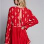Boho Dress Women 2017 Autumn Long Sleeve Dress Female Flower Embroidery Mini Dress Holiday Loose Dre