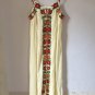 Boho Women Dress Sleeveless V Neck Sexy Dress Femme Colorful Flower Embroidery Dress Backless Holida