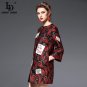 High Quality Fashion Designer Runway Winter Coat Women Letter Embroidery Jacquard Coats