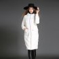 Winter Jacket Women Long Warm Coats Parka Thickening Hooded White Duck Down Coat Big Pocket White Re
