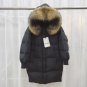 New Luxury Raccoon Fur Winter Jacket Women Long Sleeve Thick Hooded White Duck Down Coat Warm Invern