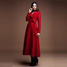 women woolen outerwear fashion woolen overcoat slim longsleeve Sashes Trench Women Winter Coat