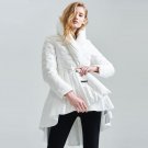 European Autumn Winter Women Down Parkas Coats One piece Dress 80% Duck Down Lady Long Overcoat 3XL 
