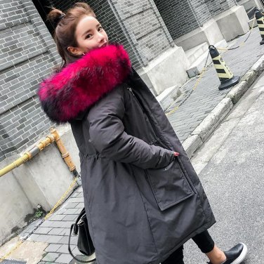 Autumn Winter New Jacket Long Casual Cotton Women Fashion Green Black Work Wear Coats Slim Gray