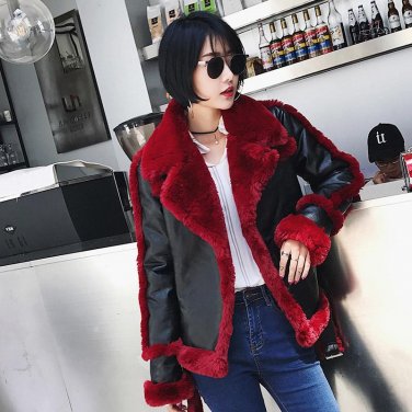Autumn Winter Casual Fashion New Pattern Turn-down Collar Batwing Sleeve Open Stitch  Loose Keep War