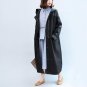 Autumn Winter Fashion New Directly Long Type Coat Loose Solid Color Big Size Hooded Windbreaker Wome
